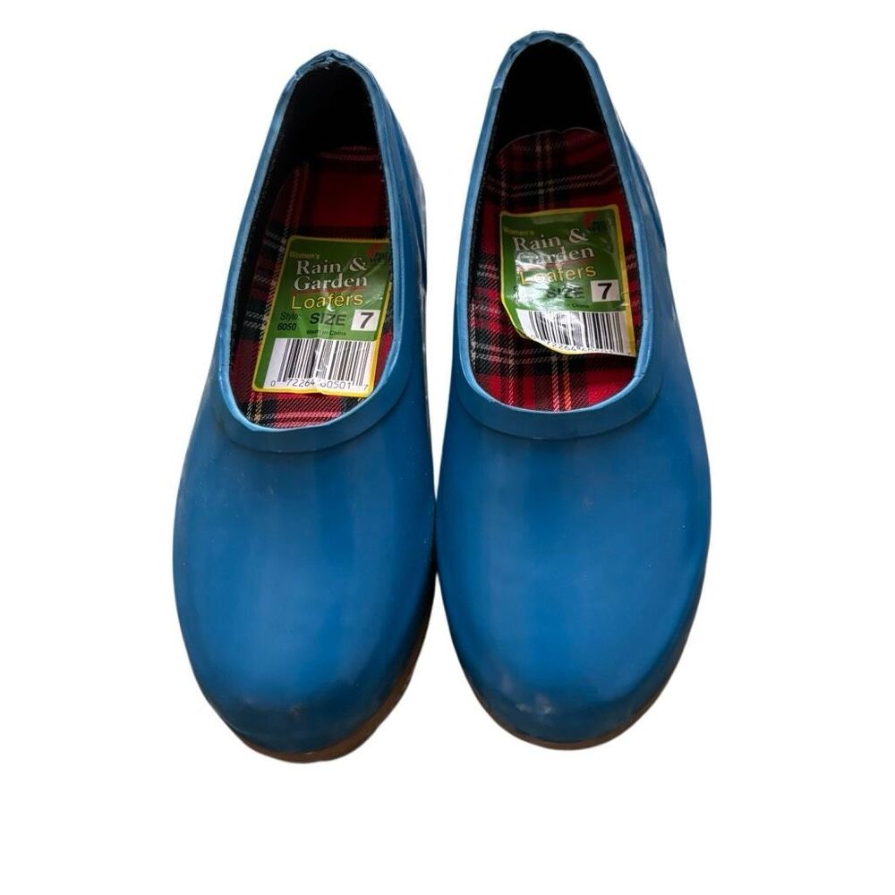Mid West Size 7 Women’s Blue Rain & Garden Loafers Style 6050 - Picture 3 of 7